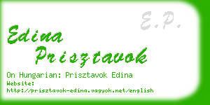 edina prisztavok business card